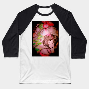 rose lantern gardens , Jacqueline Mcculloch.  House of Harlequin Designs Baseball T-Shirt